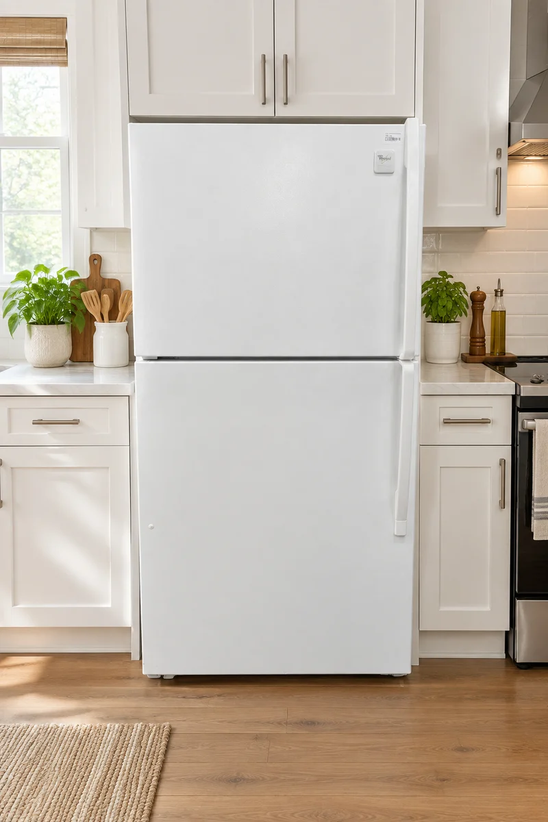 Whirlpool 30" Réfrigérateur Congélateur Supérieur - Blanc - Reconditionnée