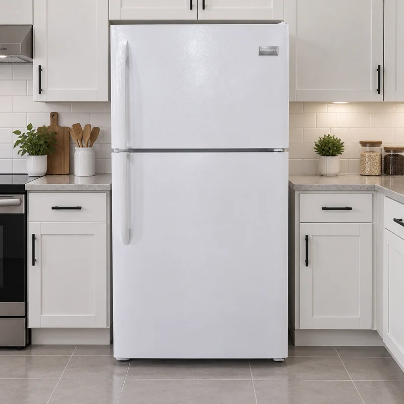 Frigidaire 28'' réfrigérateur congélateur Supérieur -blanc - reconditionné