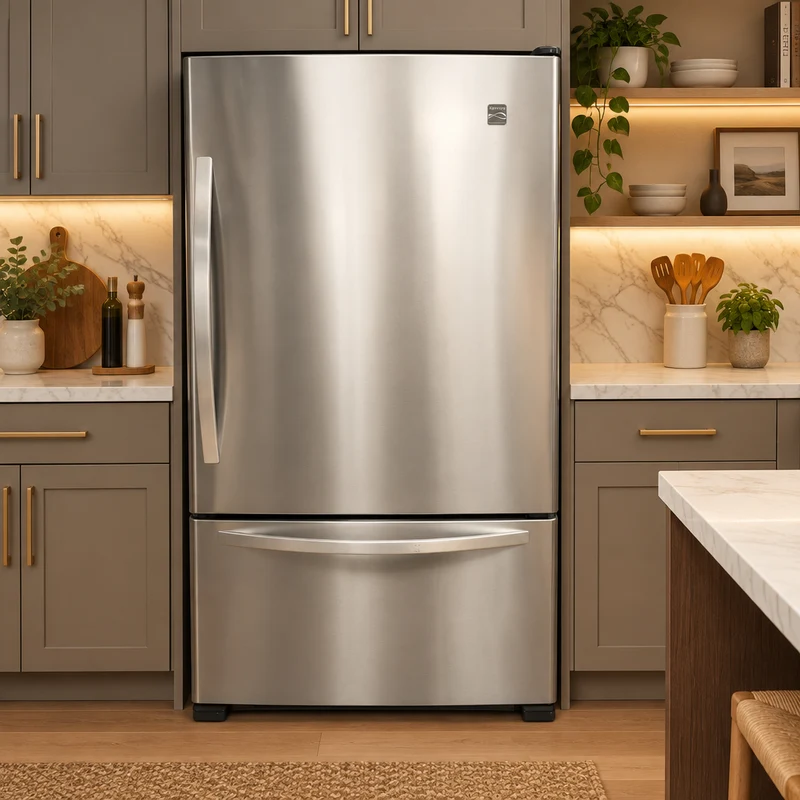 Kenmore 33 '' réfrigérateur congélateur Inférieur -Inox - Reconditionné