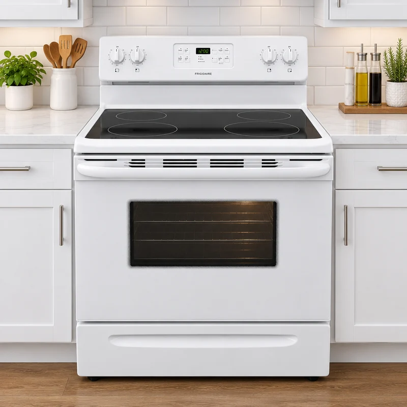 Frigidaire 30'' Cuisinière Vitrocéramique - Blanc- Reconditionnée