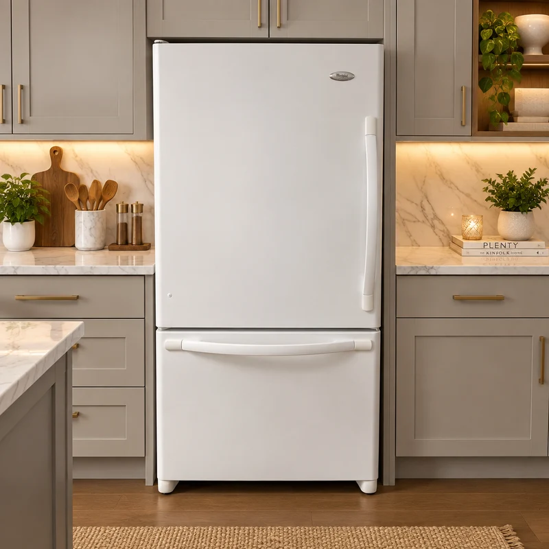 Whirlpool 30'' Réfrigérateur Congélateur Inférieur - Blanc - Reconditionné