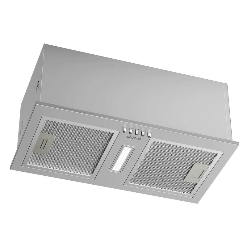 Ciarra Hotte Encastrable 52cm Inox, Recyclage avec Filtre à Charbon inclus, économe pour cuisine ouverte | CBCS5937A