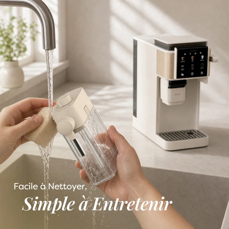 Ciarra Machine Expresso Semi-Automatique avec Broyeur Intégré et Mousseur à Lait Automatique – Écran Tactile 8 Fonctions, pour Espresso, Latte et Cappuccino | CBSACM-D6