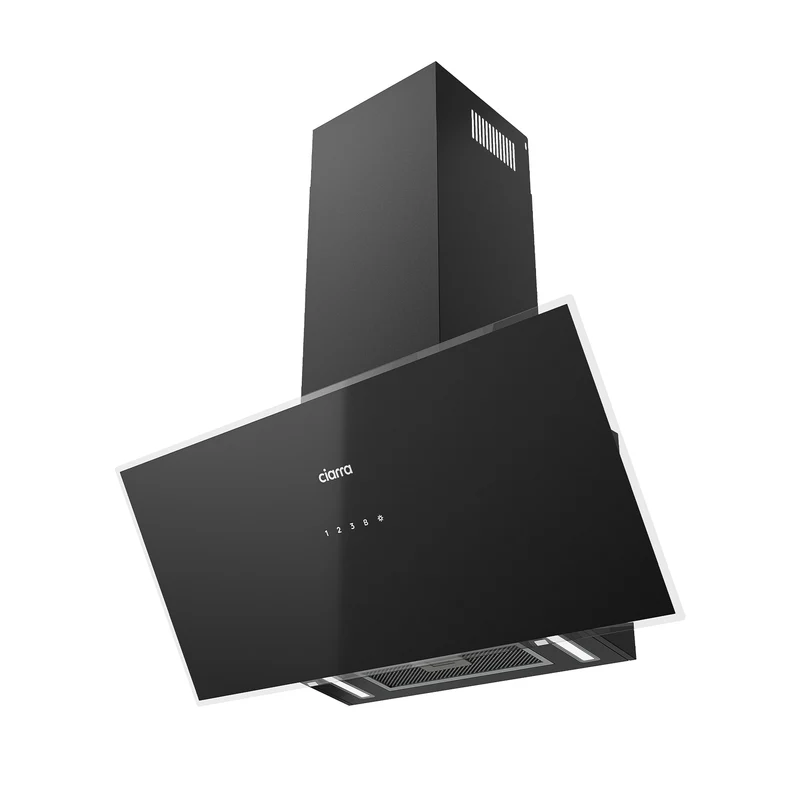 Ciarra Hotte Aspirante Inclinée 90cm – 698 m³/h, A+++, Wi-Fi & App, 4 vitesses, Mode recyclage ou évacuation | CBCB9763A