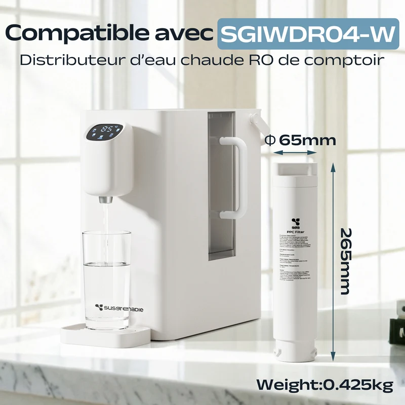 Ciarra x Susgreenable Cartouche Filtre à eau PPC pour SGIWDR04-W | SGPPCF04