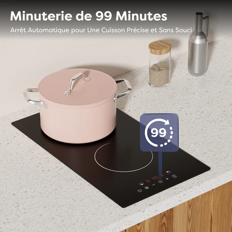 Ciarra x CDV 3200W Encastrable Plaque Vitrocéramique, Anneaux doubles, 2 Foyers, CDVER322-OW