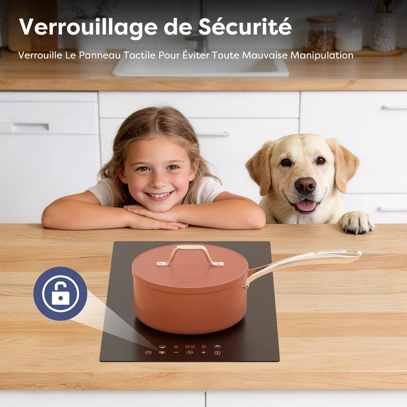 Ciarra x CDV 3200W Encastrable Plaque Vitrocéramique, Anneaux doubles, 2 Foyers, CDVER322-OW