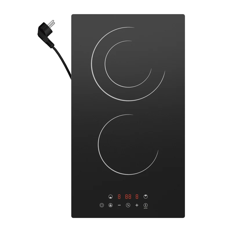 Ciarra x CDV 3200W Encastrable Plaque Vitrocéramique, Anneaux doubles, 2 Foyers, CDVER322-OW