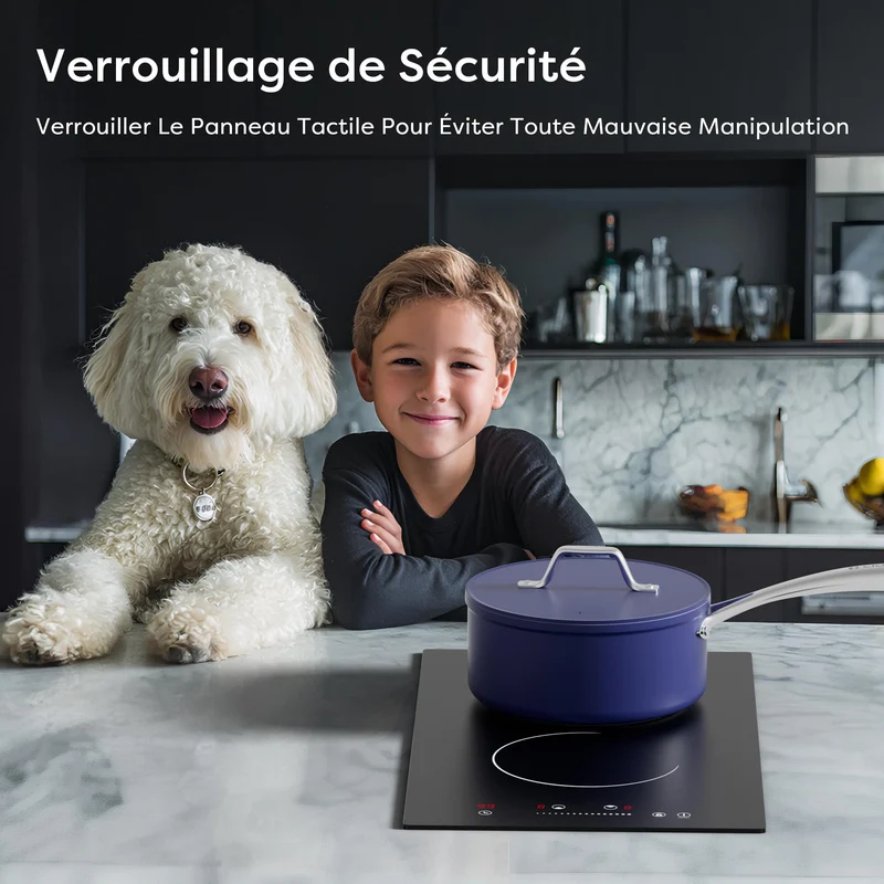 Ciarra x CDV 3000W Encastrable Plaque Vitrocéramique 2 Foyers, Design Compact pour Studios, 9 Niveaux & Tactile, CDVER302-OW