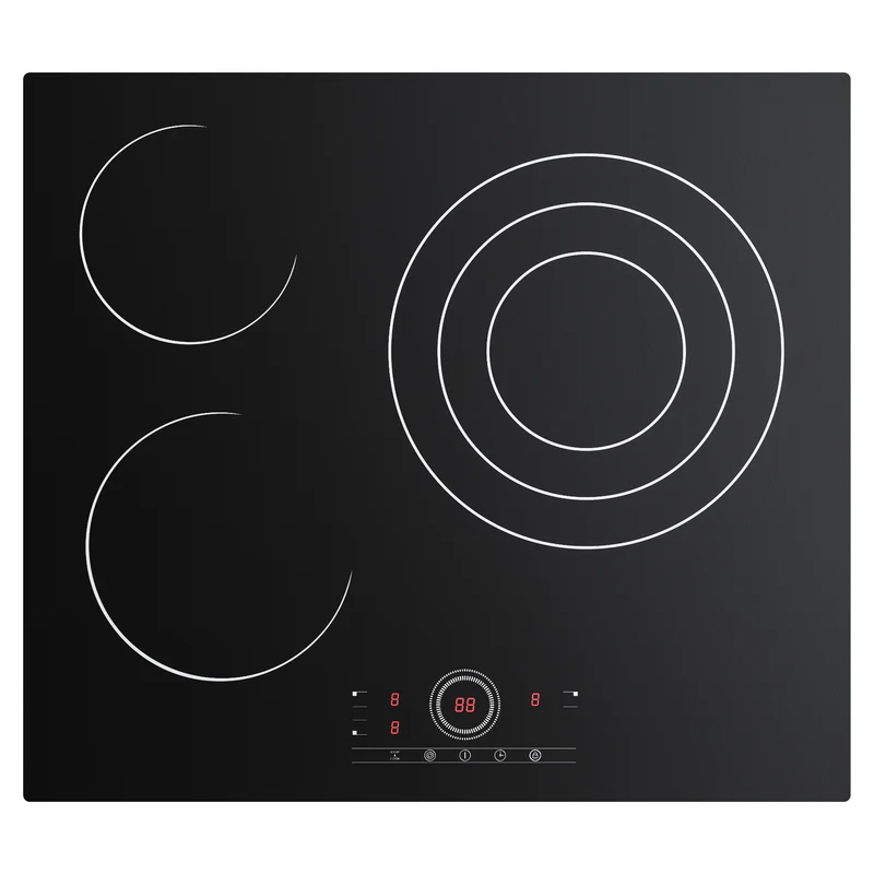 Ciarra x CDV 5700W Plaque Vitrocéramique Encastrable 3 Feux, Verrou de Sécurité, Pour tous Types de Casseroles, CDVER573-OW