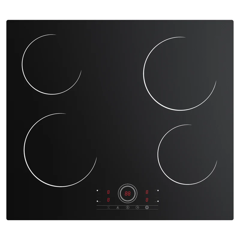 Ciarra x CDV 6000W Plaque Vitrocéramique Encastrable 4 Feux, Verrou de Sécurité, Pour tous Types de Casseroles, CDVER604-OW