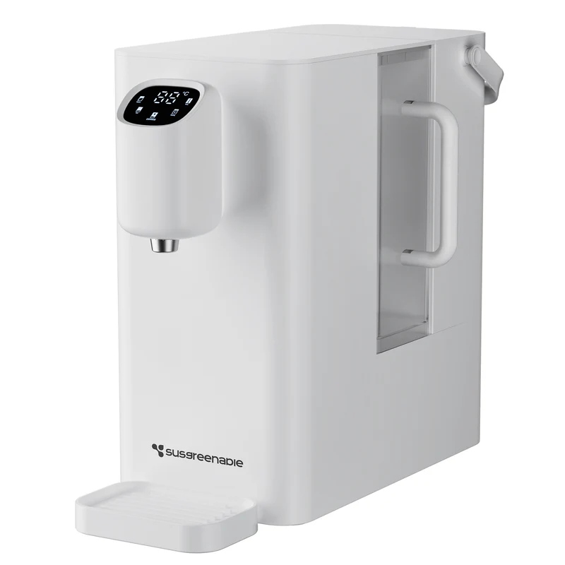 Ciarra x Susgreenable Distributeur d'Eau RO 4-en-1 sur Comptoir – Eau Chaude Instantanée en 3s, Sans Installation, Filtres inclus, Efficacité Hydrique 3:1 | SGIWDR04-W