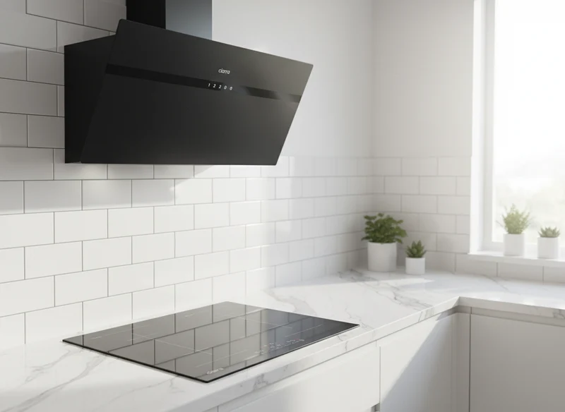 Ciarra Premium Set : Hotte Murale 90cm + Plaque à Induction 60cm 4 Zones