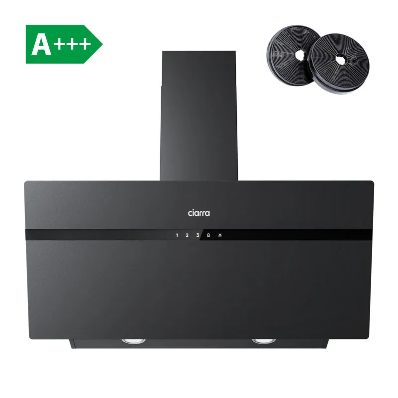 Ciarra Premium Set : Hotte Murale 90cm + Plaque à Induction 60cm 4 Zones