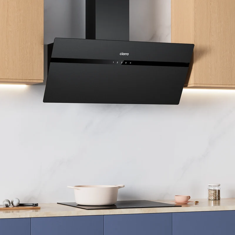 Ciarra Premium Set : Hotte Murale 90cm + Plaque à Induction 60cm 4 Zones