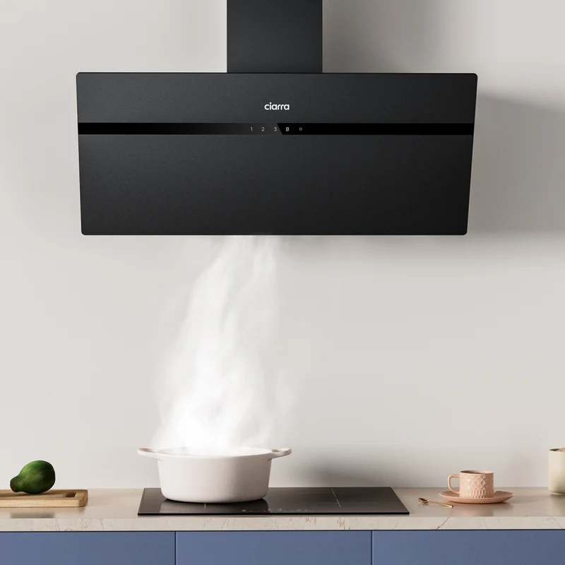 Ciarra Premium Set : Hotte Murale 90cm + Plaque à Induction 60cm 4 Zones