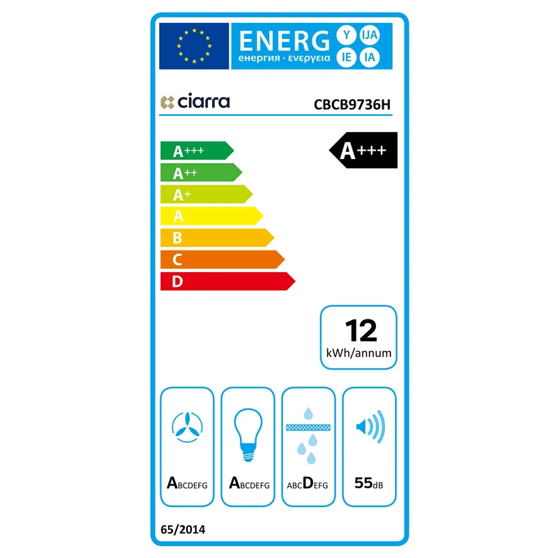Ciarra Premium Set : Hotte Murale 90cm + Plaque à Induction 60cm 4 Zones