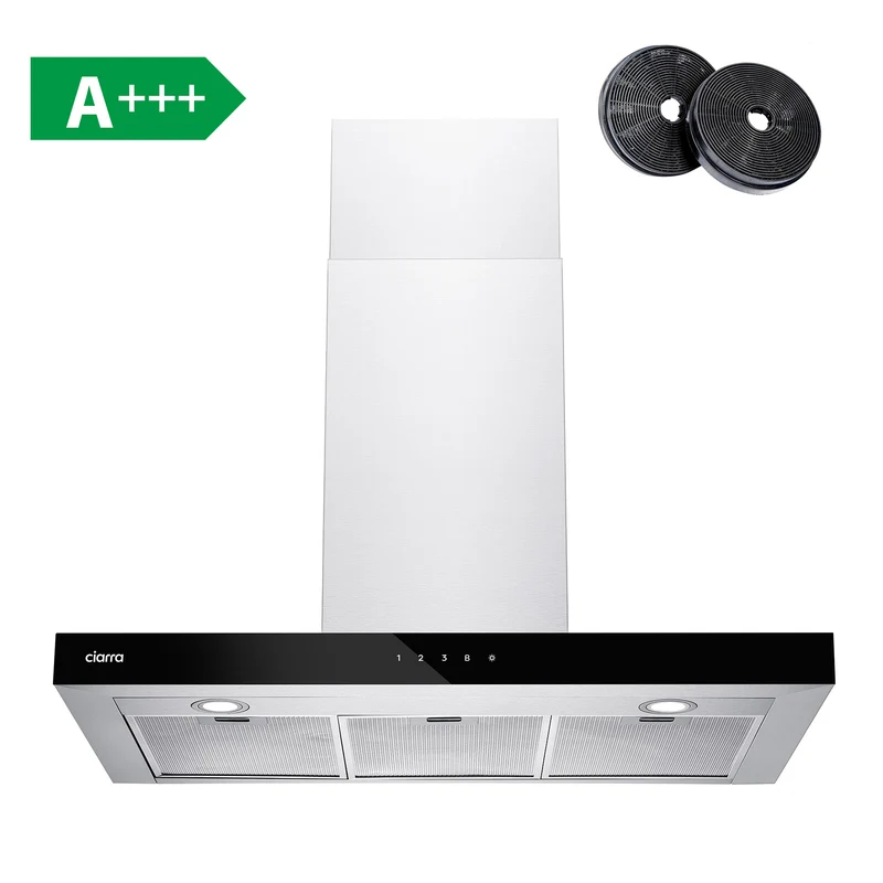 Ciarra Set Puissant : Hotte Murale 90cm + Plaque à Induction 60cm 4 Zones