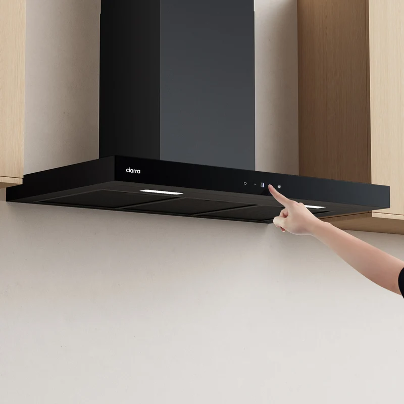 Ciarra Set Puissant : Hotte Murale 90cm + Plaque à Induction 60cm 4 Zones
