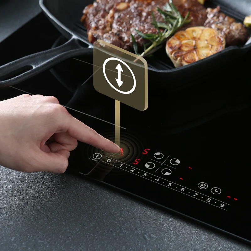 Ciarra 7200W Plaque à Induction 4 Feux 1 FlexZone Boosters | CBBIH4BF