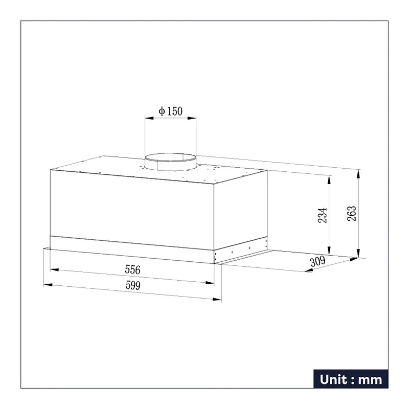 Ciarra Set Compact 60cm : Hotte Encastrée + Plaque à Induction 3 Zones