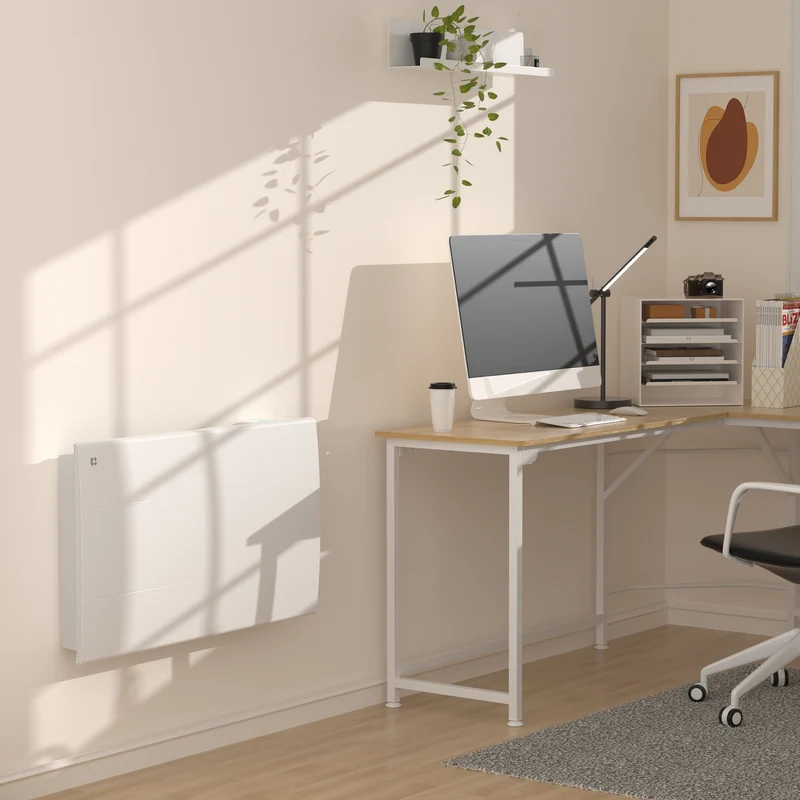 Ciarra Radiateur à inertie céramique 1000W-2000W | Chauffage électrique mural silencieux avec panneau digital