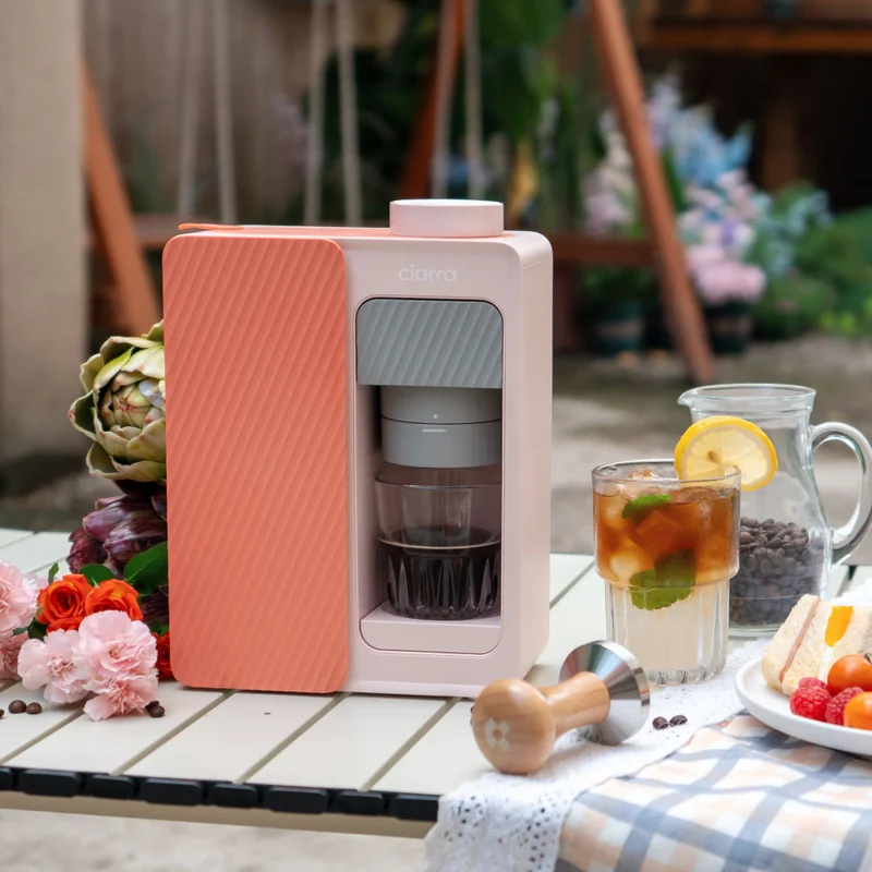 Ciarra BloomBox Cafetiere Expresso Machine à Expresso Portable 15 Bar, Écologique Sans Capsule, Maison & Extérieur