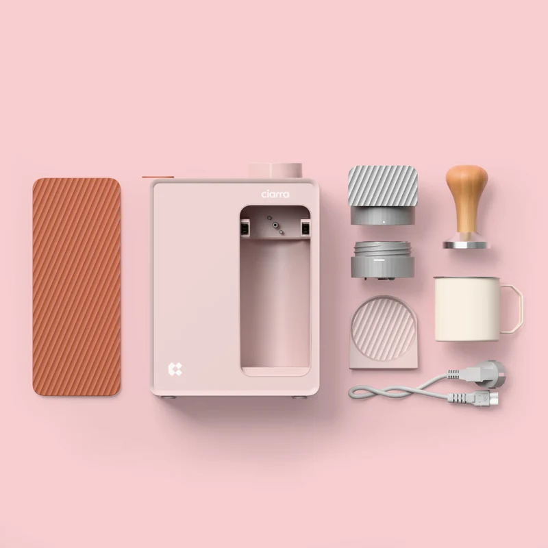 Ciarra BloomBox Cafetiere Expresso Machine à Expresso Portable 15 Bar, Écologique Sans Capsule, Maison & Extérieur