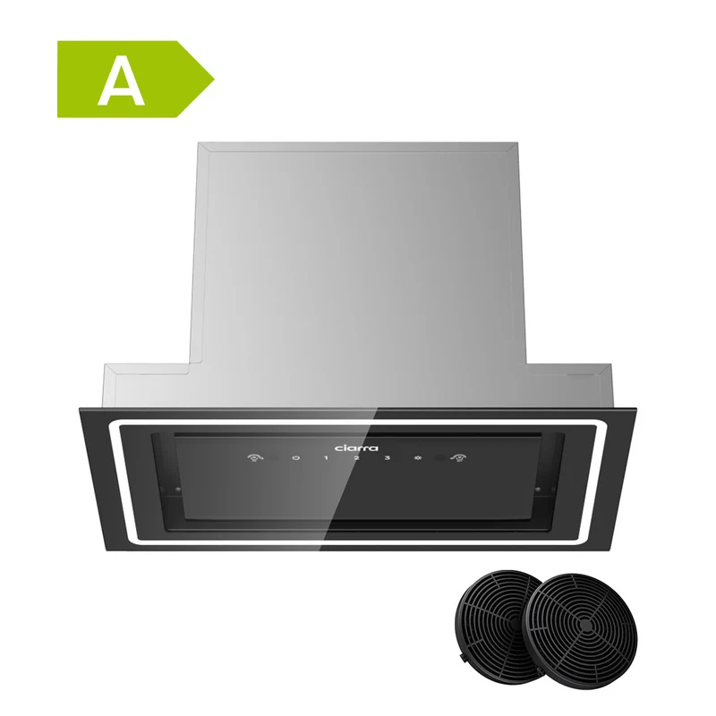 Ciarra 52cm Hotte Aspirante Casquette Hotte Encastrable, Commande Gestuelle & Tactile, Silencieuse CBCB5931C-OW