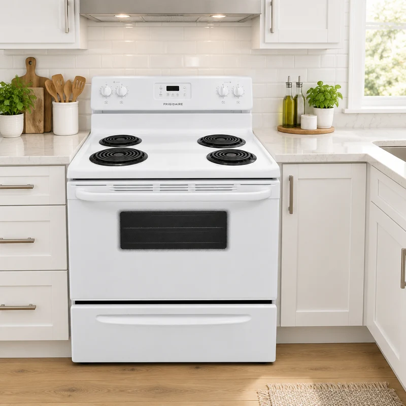 Frigidaire 30'' Cuisinière Serpentin - Blanc - Reconditionné