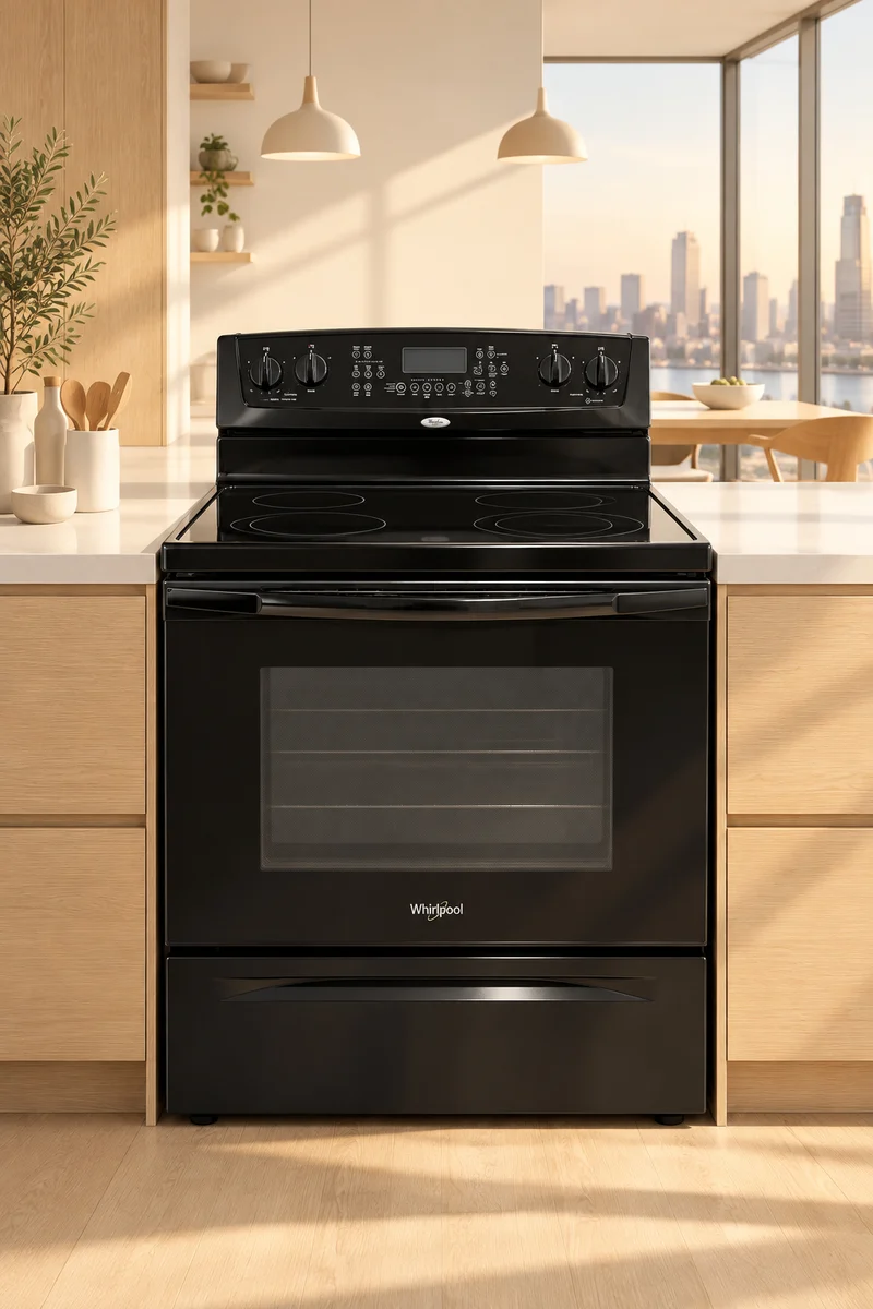 Whirlpool 30'' Cuisinière vitrocéramique - Noir - Reconditionnée
