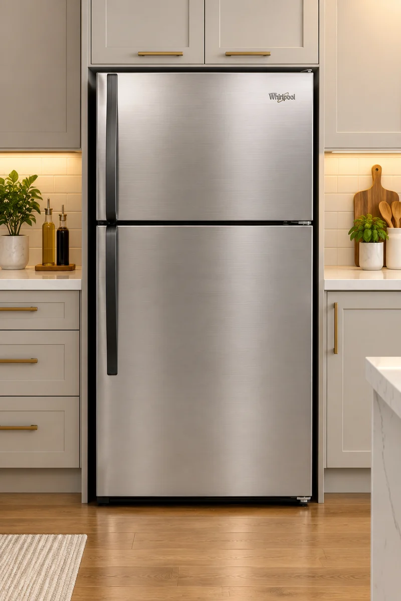 Whirlpool 30 '' Réfrigérateur Congélateur supérieur - Inox - Reconditionné