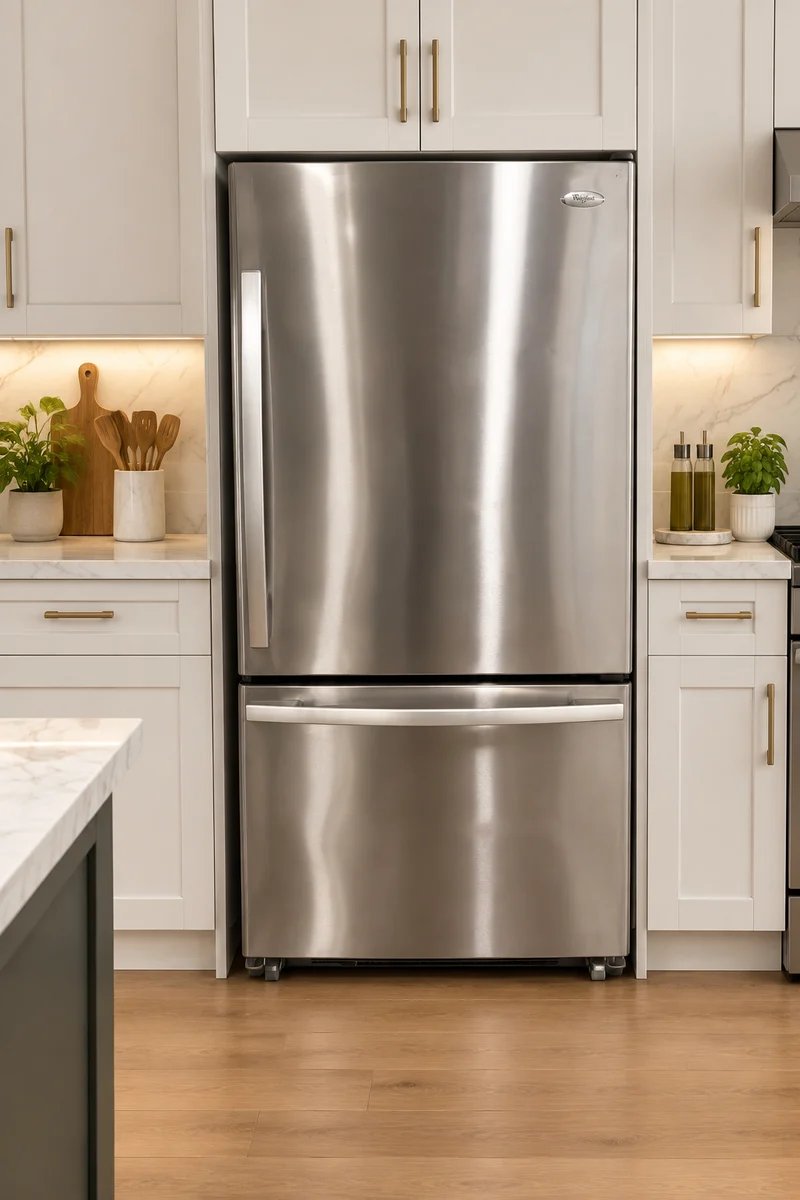 Whirlpool 30'' Réfrigérateur Congélateur Inférieur- Inox - Reconditionné