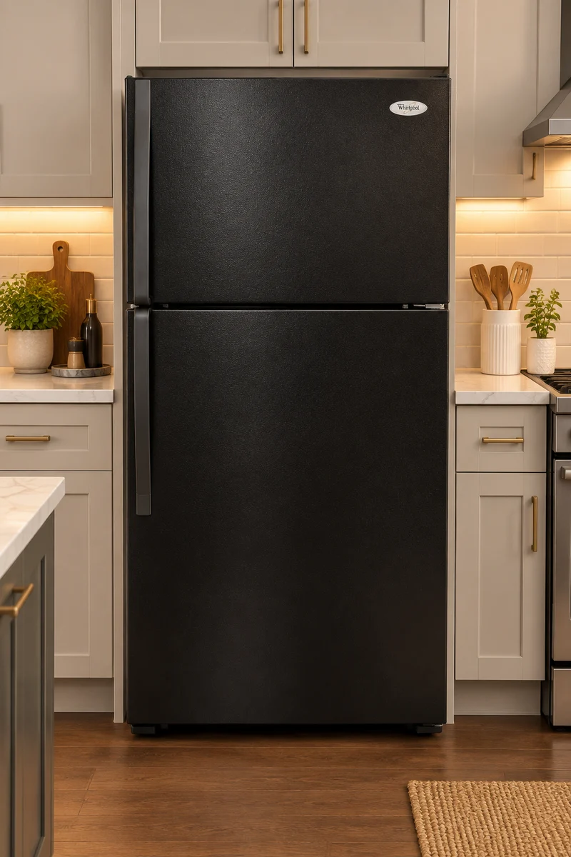 Whirlpool 30 '' Réfrigérateur Congélateur supérieur - Noir - Reconditionné