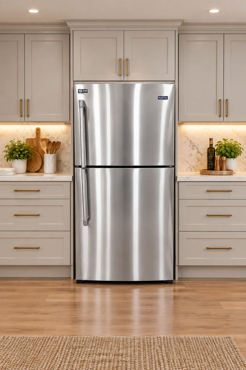 Maytag 30'' Réfrigérateur Congélateur Supérieur - Inox - Reconditionné