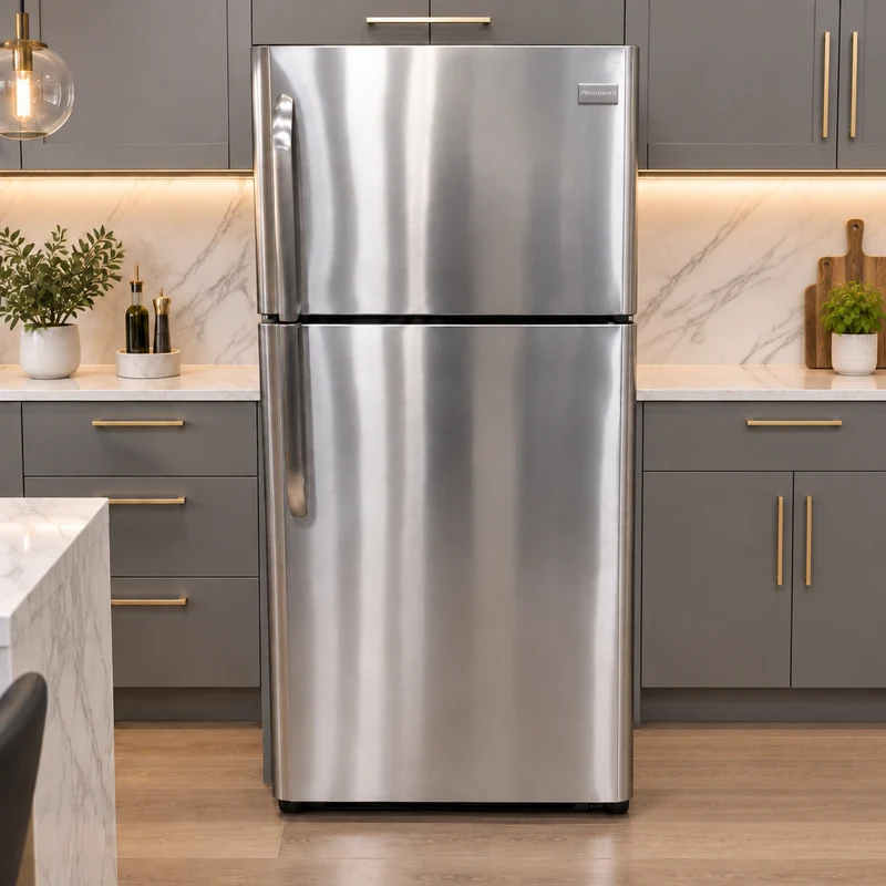 Frigidaire 30'' Réfrigérateur Congélateur Supérieur - Inox - Reconditionné