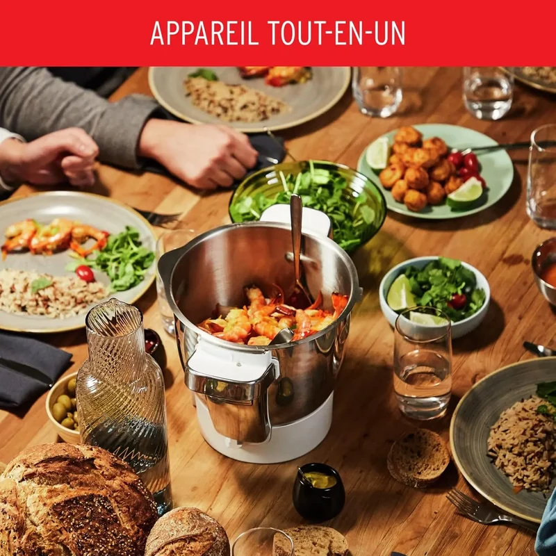 Moulinex Robot cuiseur i-Companion Touch Pro Noir (HF93D810)