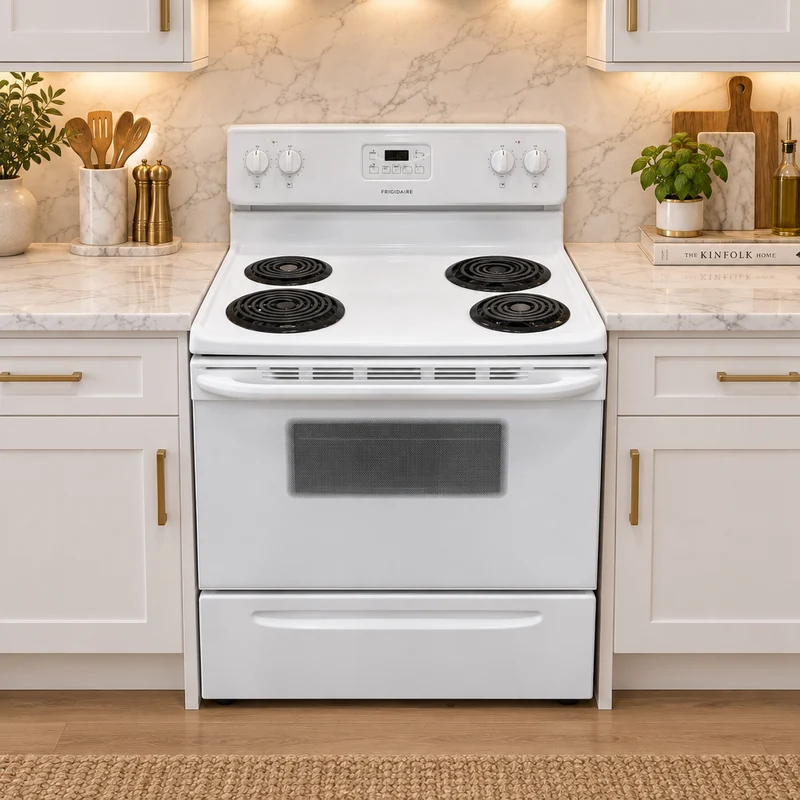 Frigidaire 30'' Cuisinière Serpentin- Blanc - Reconditionnée