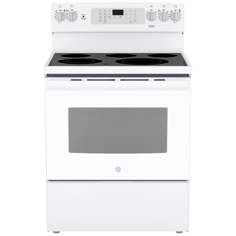 GE 30'' 5.0 pi cu Cuisinière Vitrocéramique - Blanc - JCB840DV3W - Boîte Ouverte