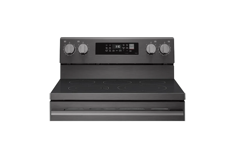 LG 30'' 6.3 pi cu Cuisinière Vitrocéramique - Air Fryer - Inox Noir - LREN6325ZE - Boite Ouverte