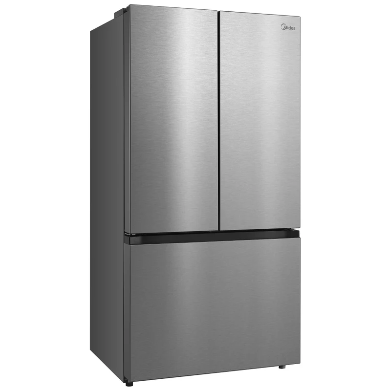 Midea 33'' 22.6 pi.cu Réfrigérateur Portes Francaises - Machine à Glaçons Automatique - Inox - MRF2317AST - Boîte Ouverte