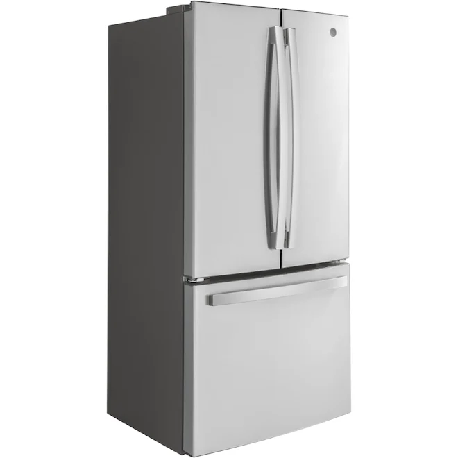 Ge 33'' 18.6 pi cu réfrigérateur portes francaises - inox - GWE19JYLFS - boîte ouverte