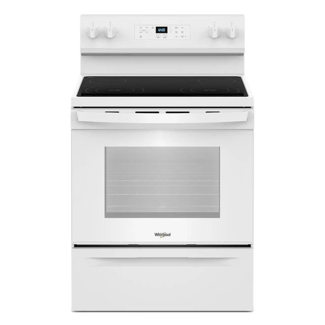 Whirlpool 30'' 5.3 pi cu Cuisinière vitrocéramique - blanc - YWFES3530RW - boîte ouverte