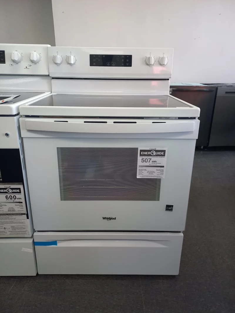 Whirlpool 30'' 5.3 pi cu Cuisinière vitrocéramique - blanc - YWFES3530RW - boîte ouverte