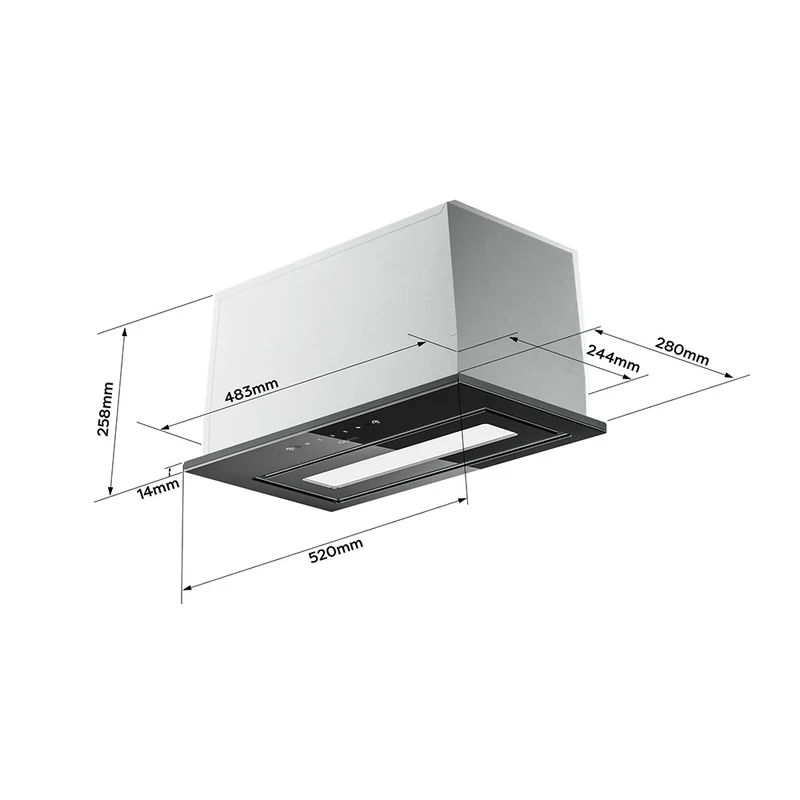 Ciarra Hotte Encastrable 52cm, Commande Gestuelle & Tactile, Silencieuse | CBCB5931B