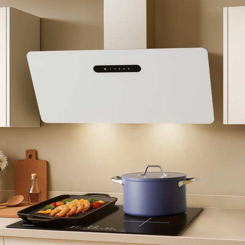 Ciarra Dynamic Hotte Aspirante 90cm Hotte Blanche WiFi APP Connectée 3 Vitesses Blanc | CBCW9736K