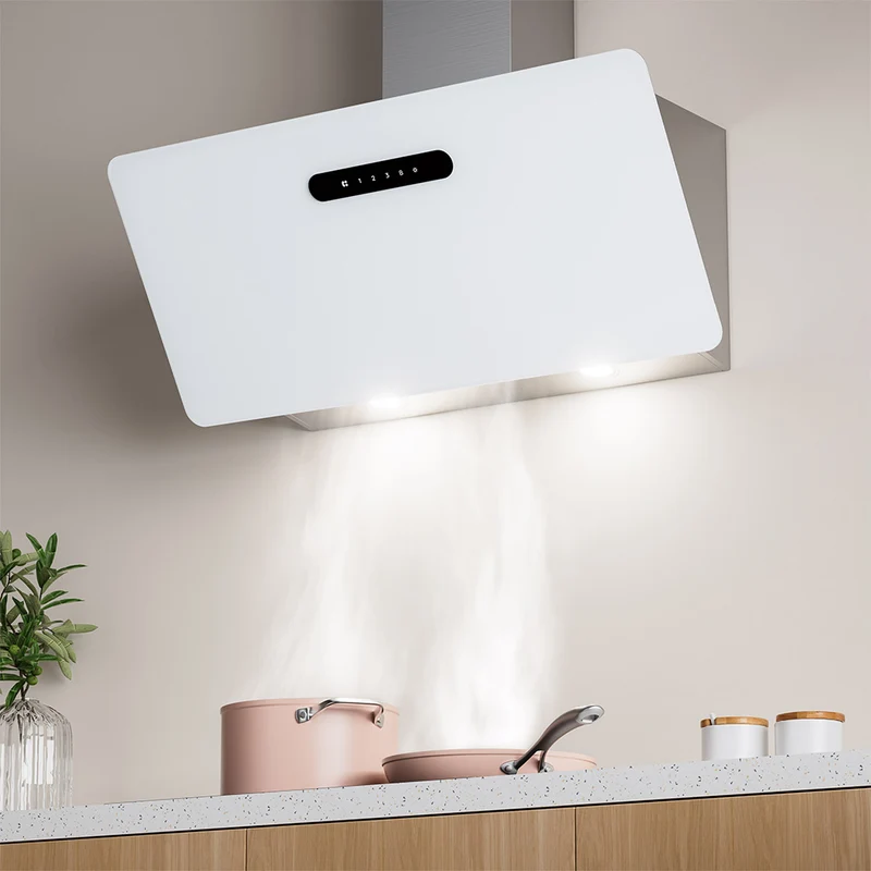 Ciarra Dynamic Hotte Aspirante 90cm Hotte Blanche WiFi APP Connectée 3 Vitesses Blanc | CBCW9736K