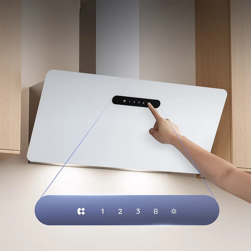 Ciarra Dynamic Hotte Aspirante 90cm Hotte Blanche WiFi APP Connectée 3 Vitesses Blanc | CBCW9736K