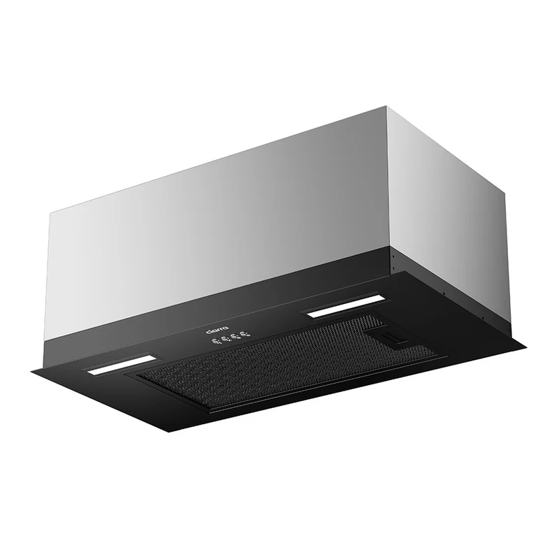Ciarra Hotte de Cuisine Encastrable 60cm 3 Vitesses Noire, boutons & recyclage | CBCB6926A