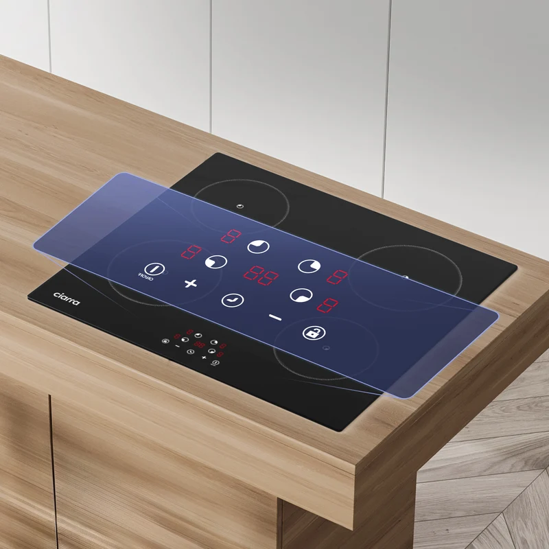 Ciarra 5600W Plaque à Induction Encastrable 4 Feux 9 Niveaux de Puissance | CABBIH4-F